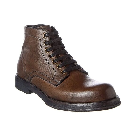 Dolce & Gabbana Bernini Leather Boot, Brown